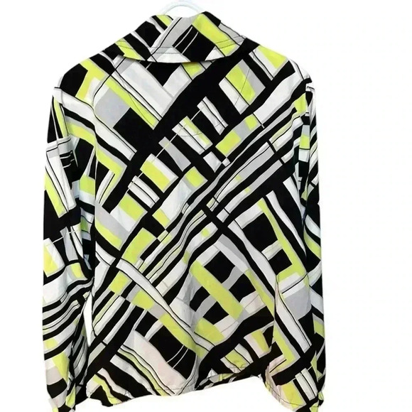 Zenergy Chico's Jacket Lightweight Zip Front Geometric Size 3 (XL) Colorful - Picture 2 of 5